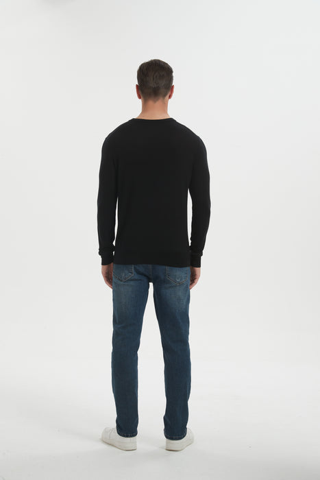 Lightweight Men's Silk Cashmere Crewneck Sweater