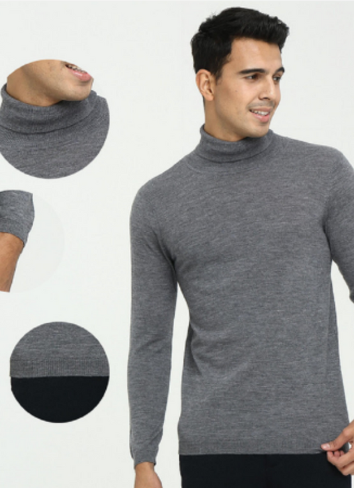 Custom design men's pure cashmere basic turtleneck pullover sweater for daily wear China manufacturer