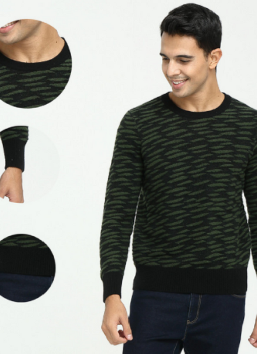 OEM cheap pirce men's pure cashmere roundneck pullover knitwear sweater with patterns China vendor