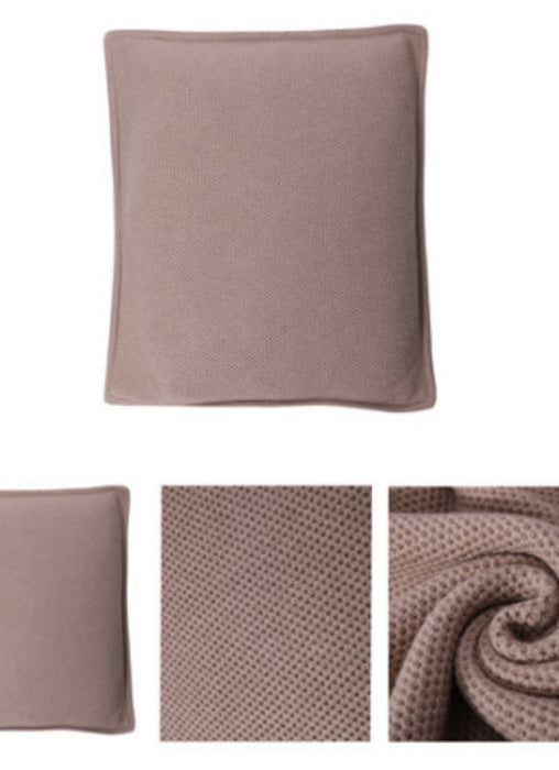 OEM nature Color Pure Cashmere knitted pillow in small MOQ and factory price
