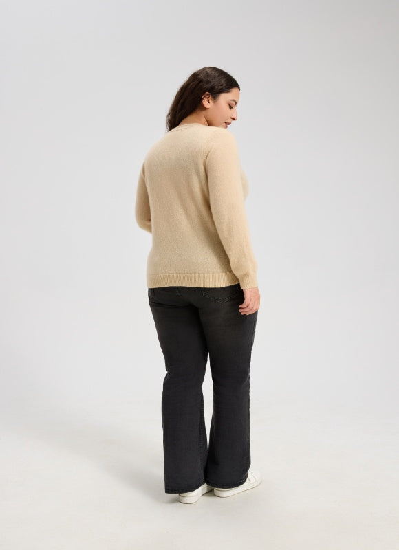 Women's Mock Pocket Crew Neck Cardigan From Chinese Manufacturer