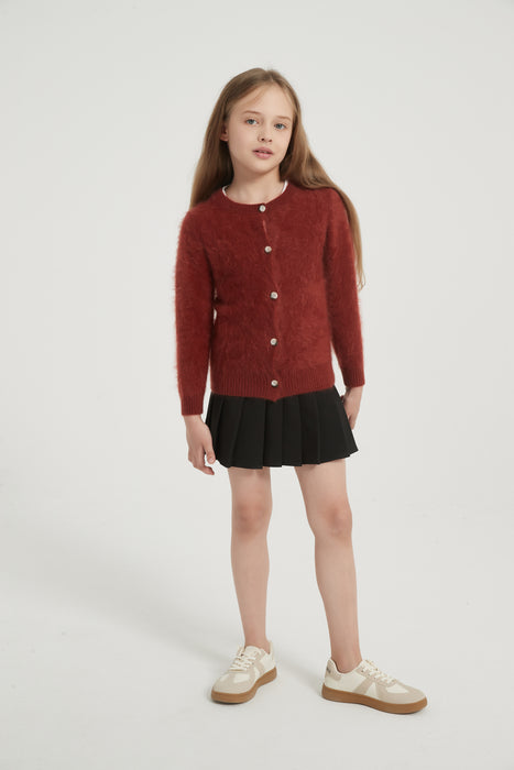 New desgin 100%Kid's Brushed Cashmere Cardigan From Chineses Supplier