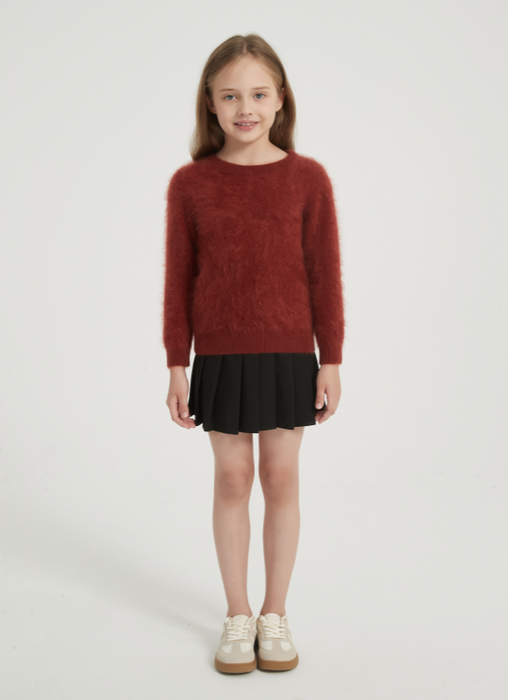 New desgin 100%Kid's Brushed Cashmere Pullover From China