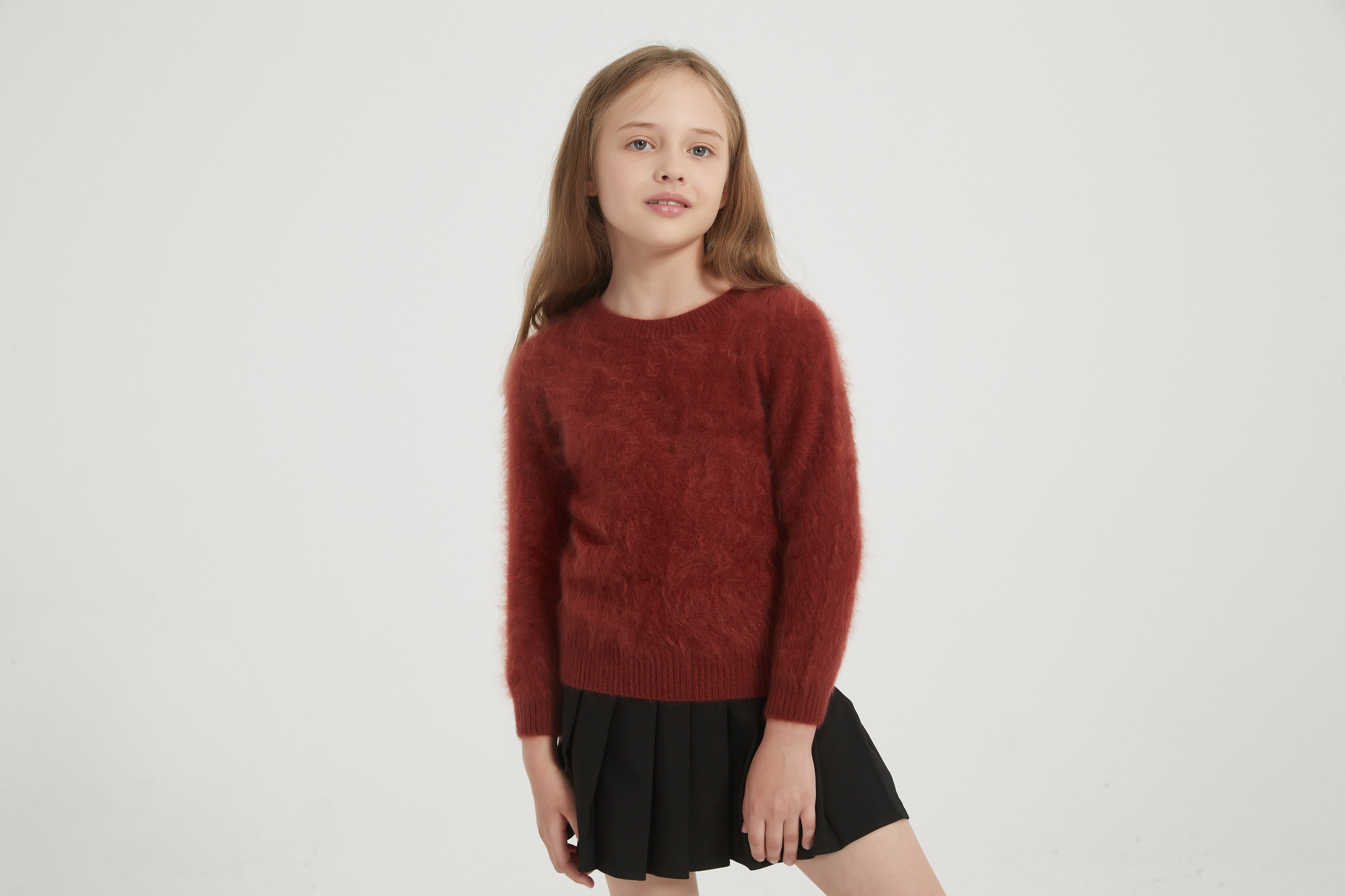 New desgin 100%Kid's Brushed Cashmere Pullover From China