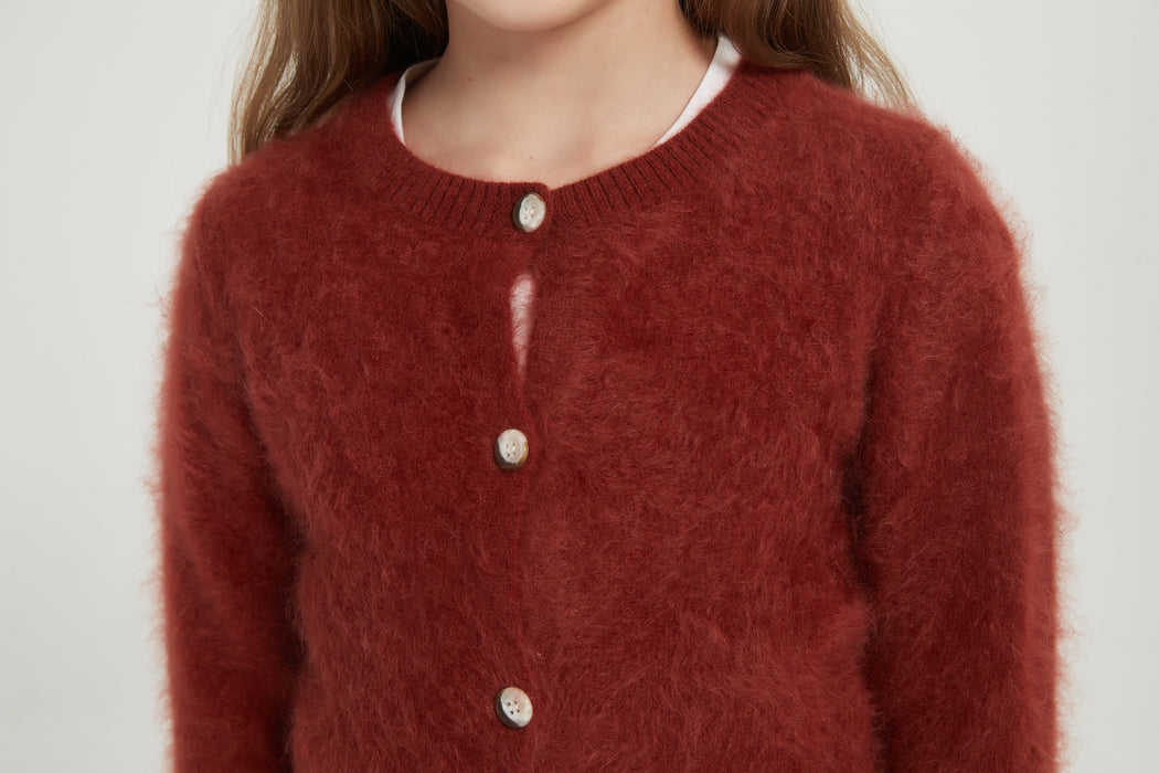 New desgin 100%Kid's Brushed Cashmere Cardigan From Chineses Supplier