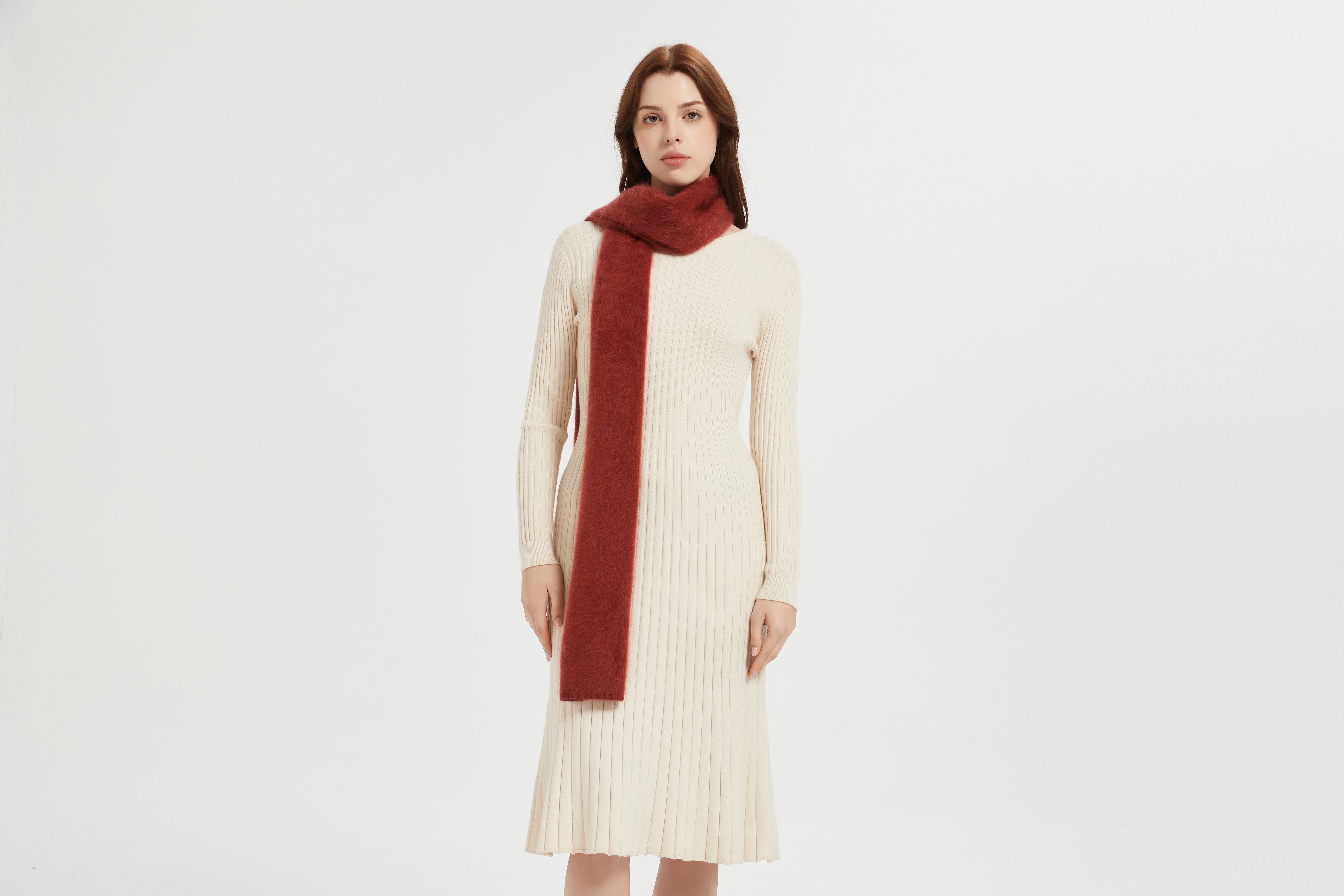New design Women 100%Brushed Cashmere Scarf With High Quality China Factory
