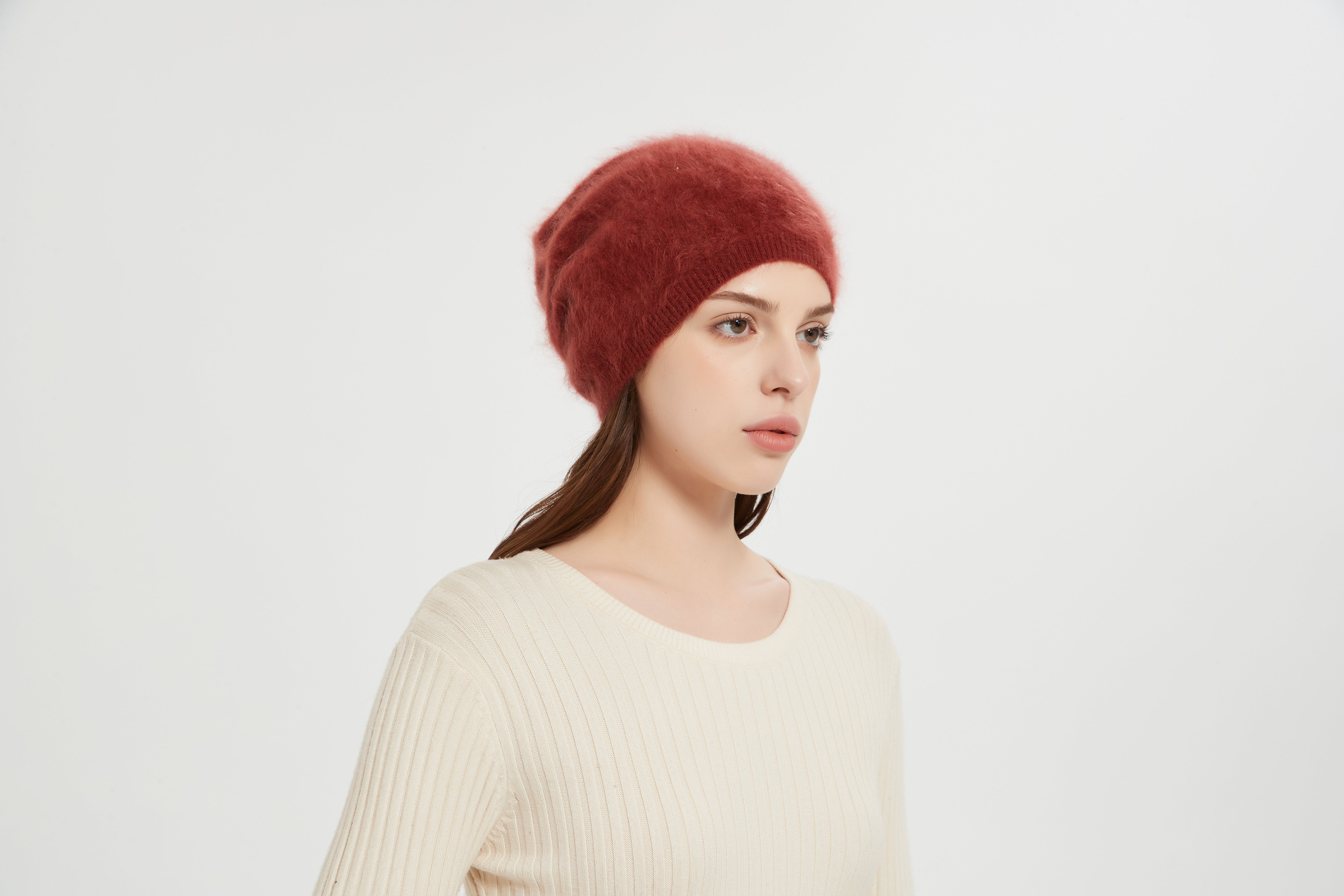 New desgin ODM unisex high quality 100%Brushed Cashmere Beanie for fall winter from Chinese vendor