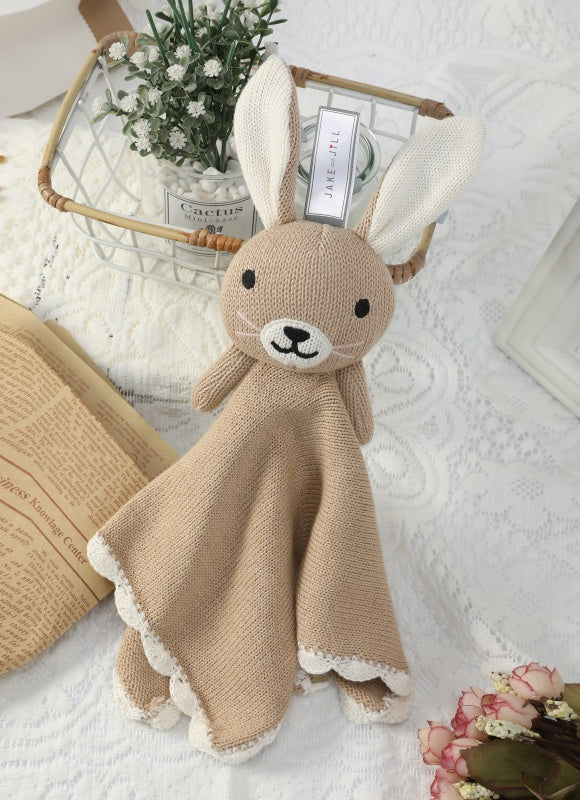 OEM high-quality Cashmere Blend Knitted Hand Towel and Rabbit Toys for Babies from Chinese Factory