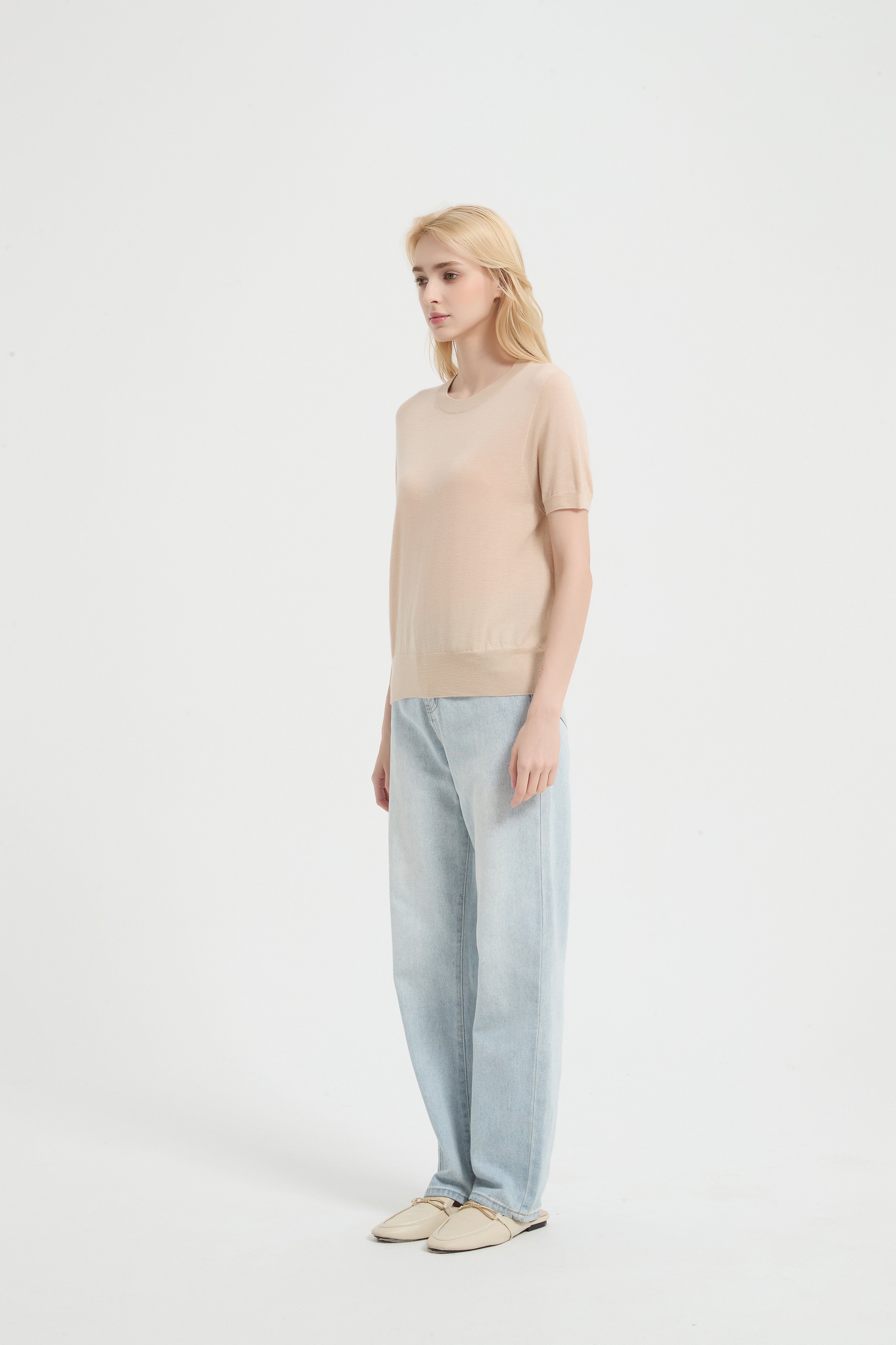 New Arrival chinese wholesale high quality women's 100%Worsted Baby Cashmere Knitted Shirt