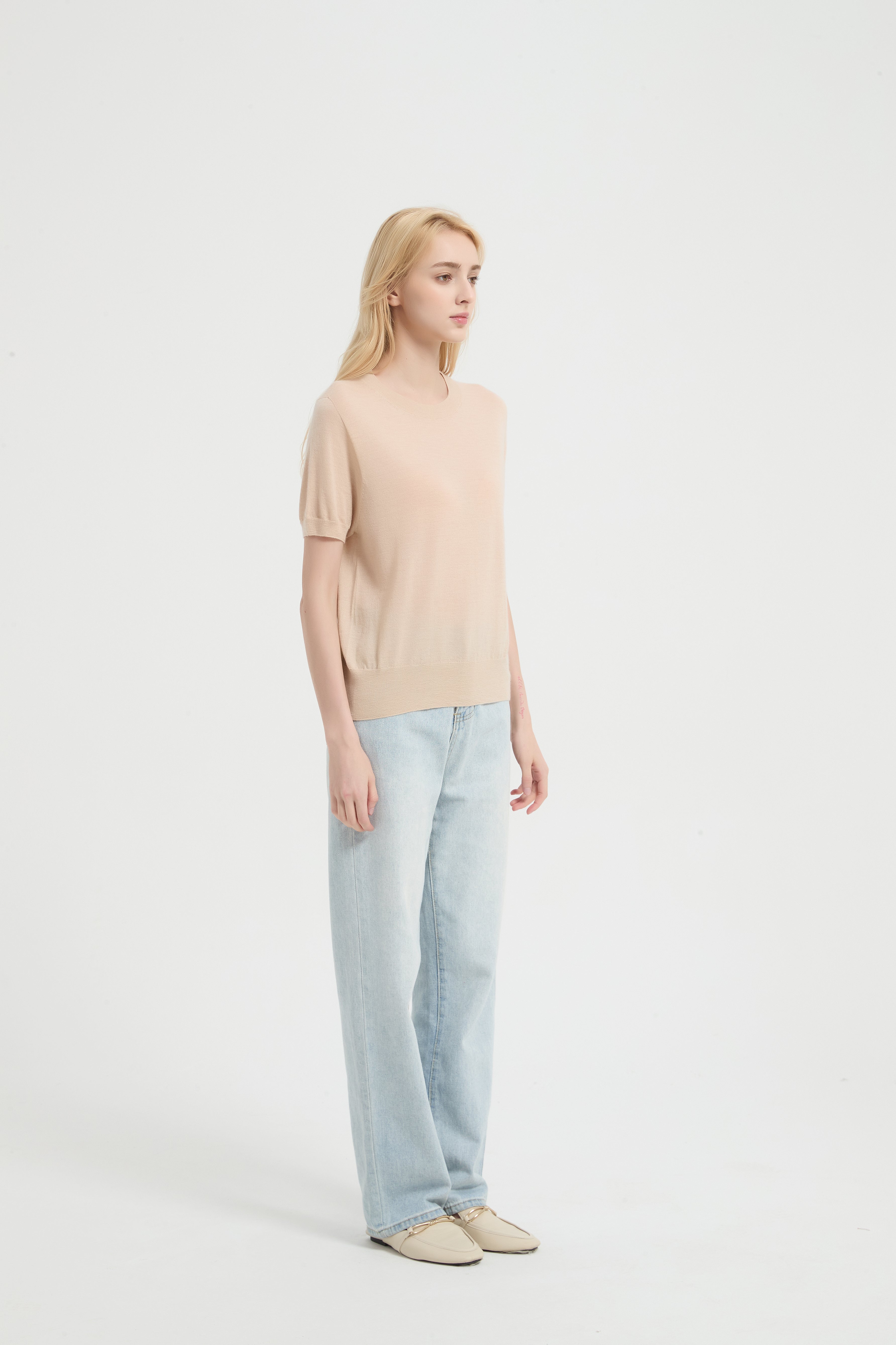 New Arrival chinese wholesale high quality women's 100%Worsted Baby Cashmere Knitted Shirt