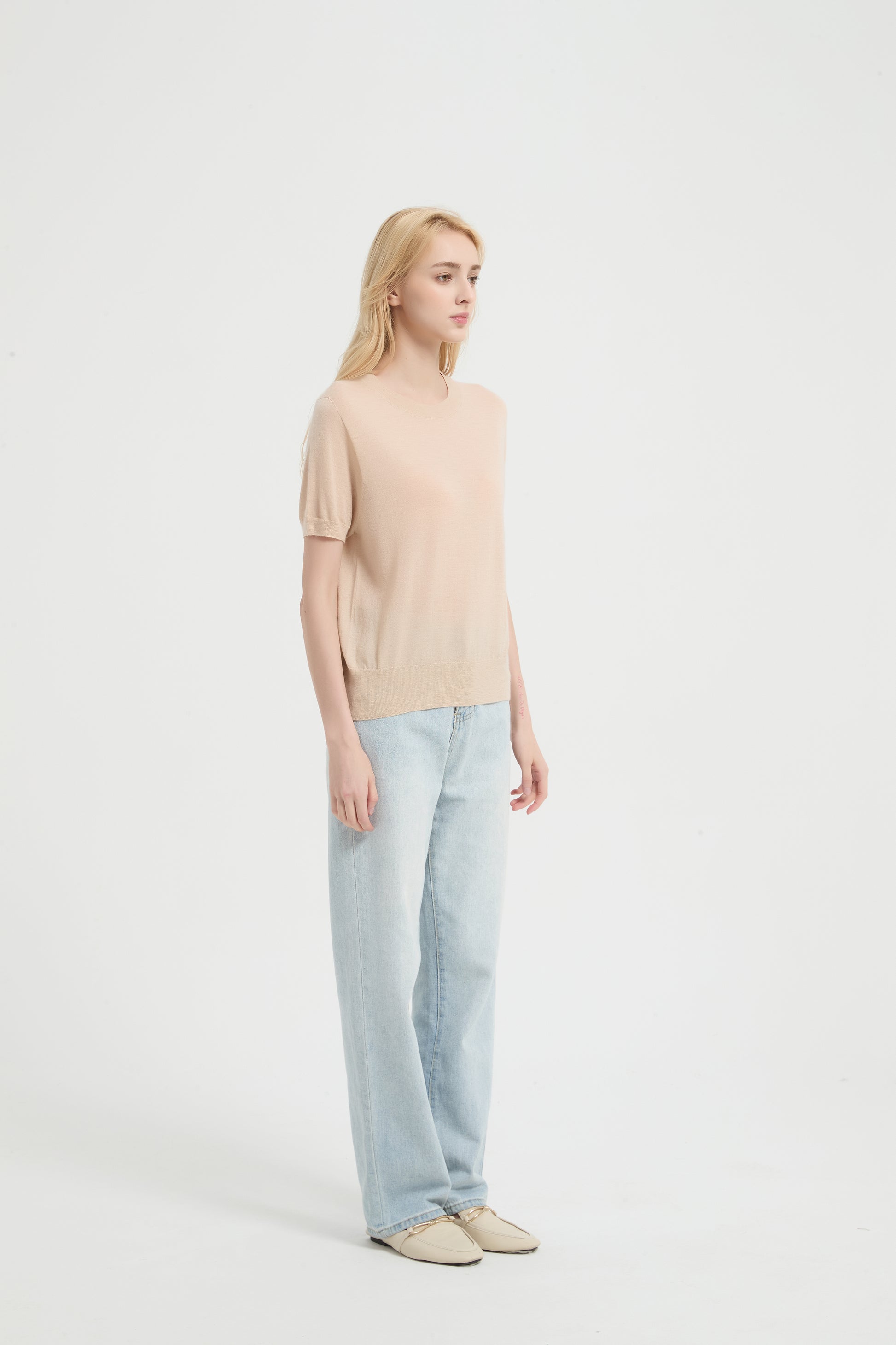 New Arrival chinese wholesale high quality women's 100%Worsted Baby Cashmere Knitted Shirt