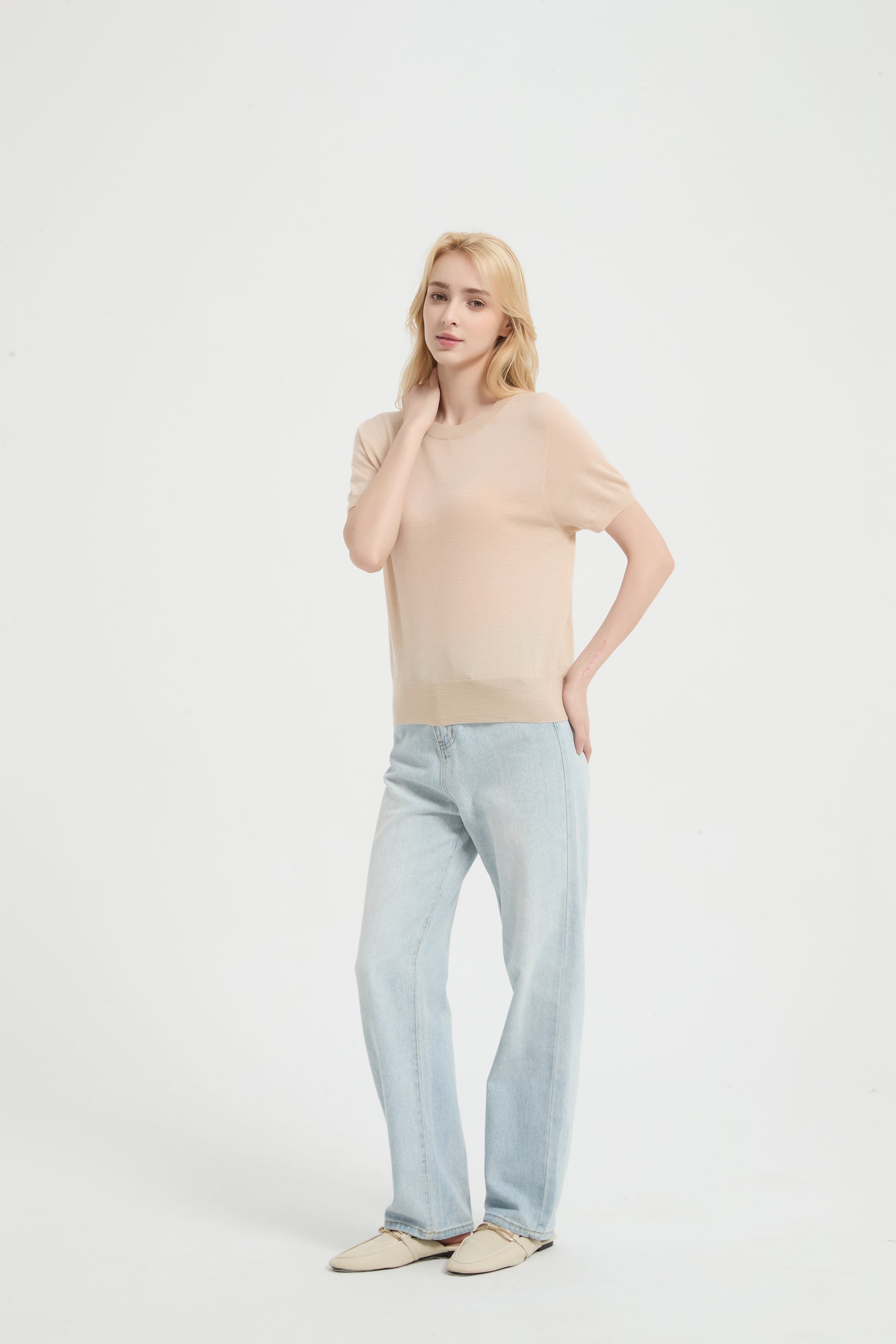 New Arrival chinese wholesale high quality women's 100%Worsted Baby Cashmere Knitted Shirt