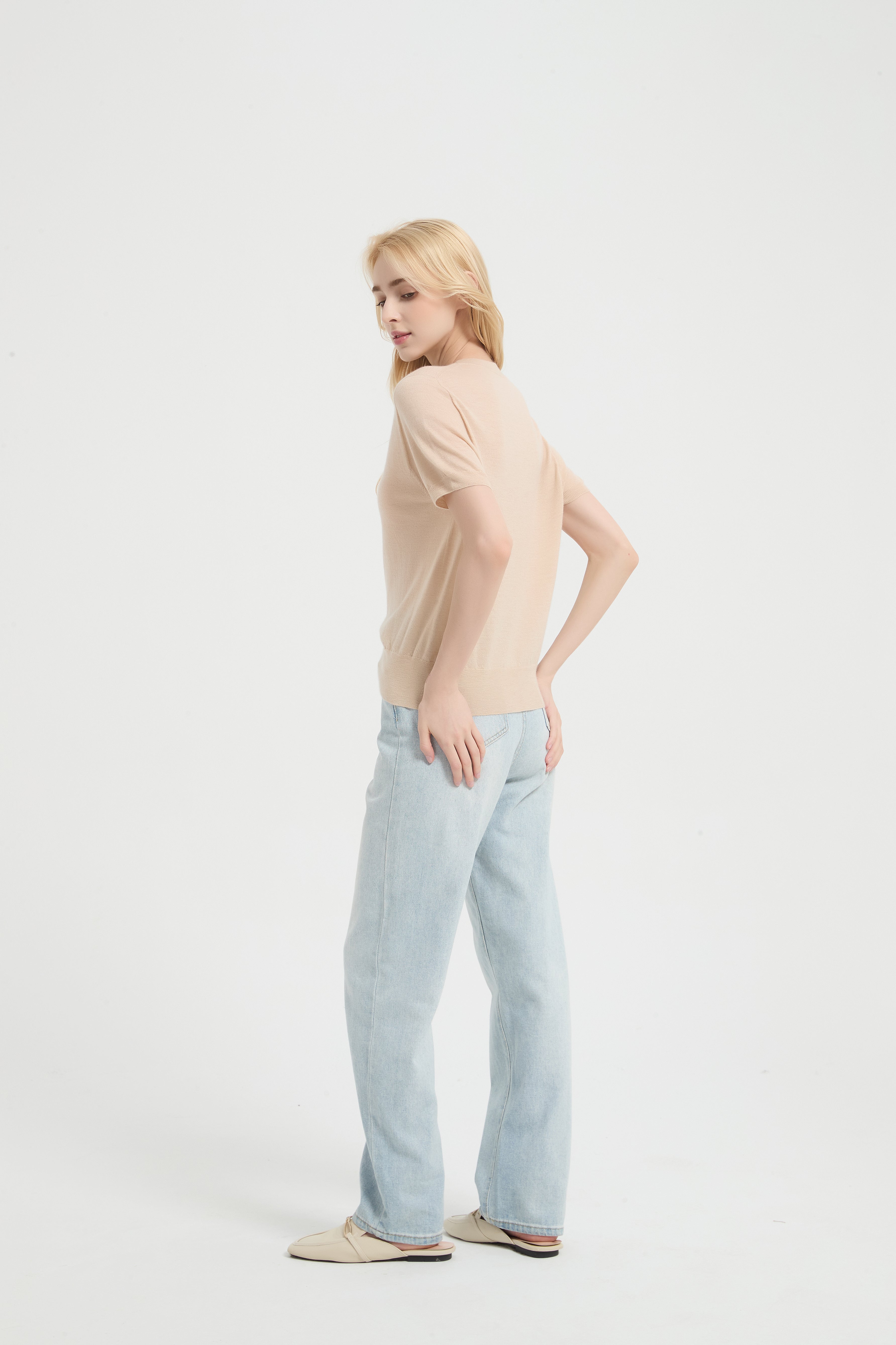 New Arrival chinese wholesale high quality women's 100%Worsted Baby Cashmere Knitted Shirt