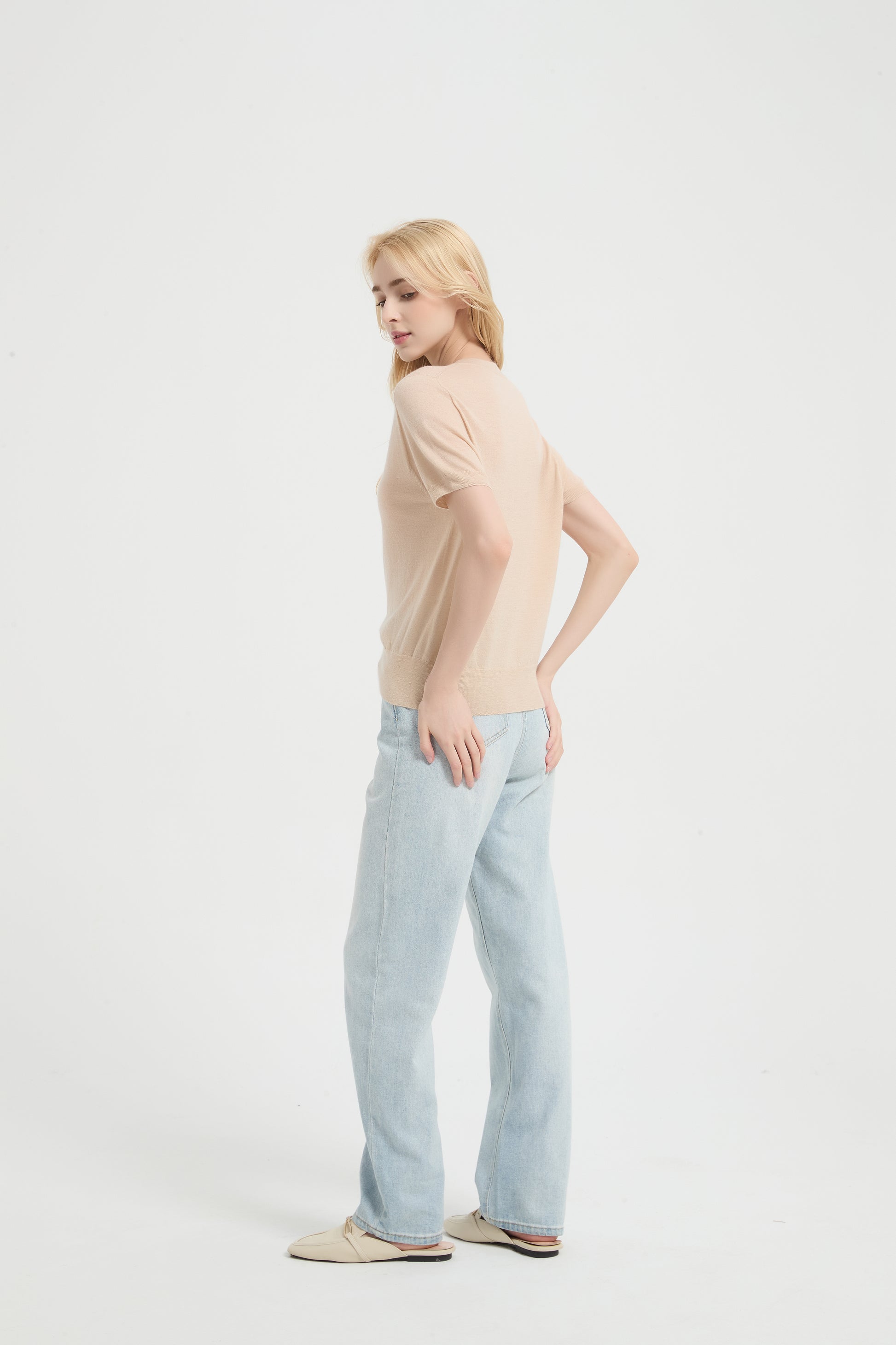 New Arrival chinese wholesale high quality women's 100%Worsted Baby Cashmere Knitted Shirt