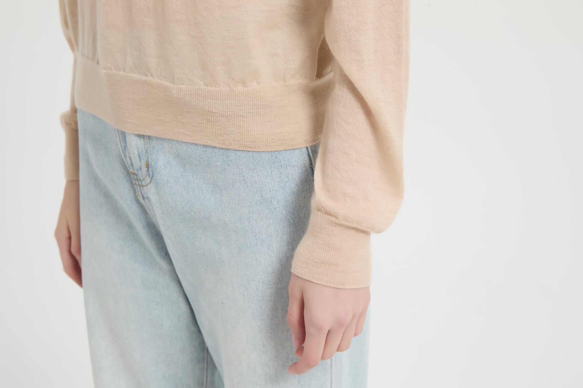 New Arrival ODM Ladies 100% Worsted Baby Cashmere V-neck Sweater From Chinese Supplier