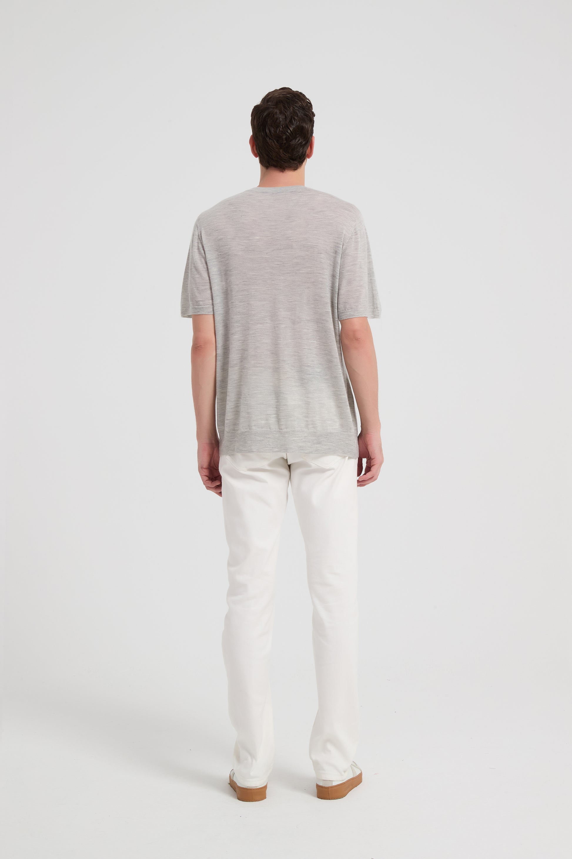 New Arrival Men's Crew Neck 100%Worsted Baby Cashmere Knitted Shirt From Chinese Supplier