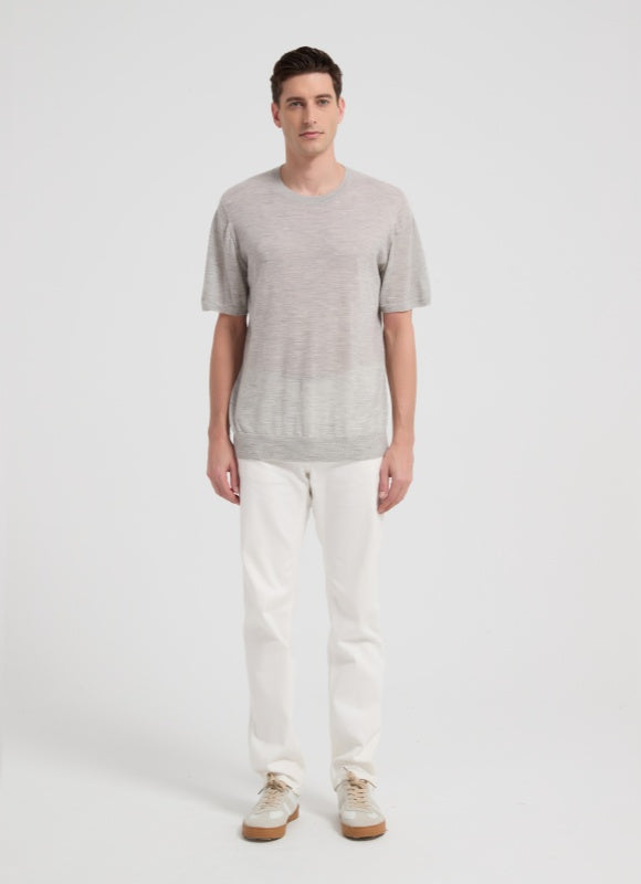 New Arrival Men's Crew Neck 100%Worsted Baby Cashmere Knitted Shirt From Chinese Supplier