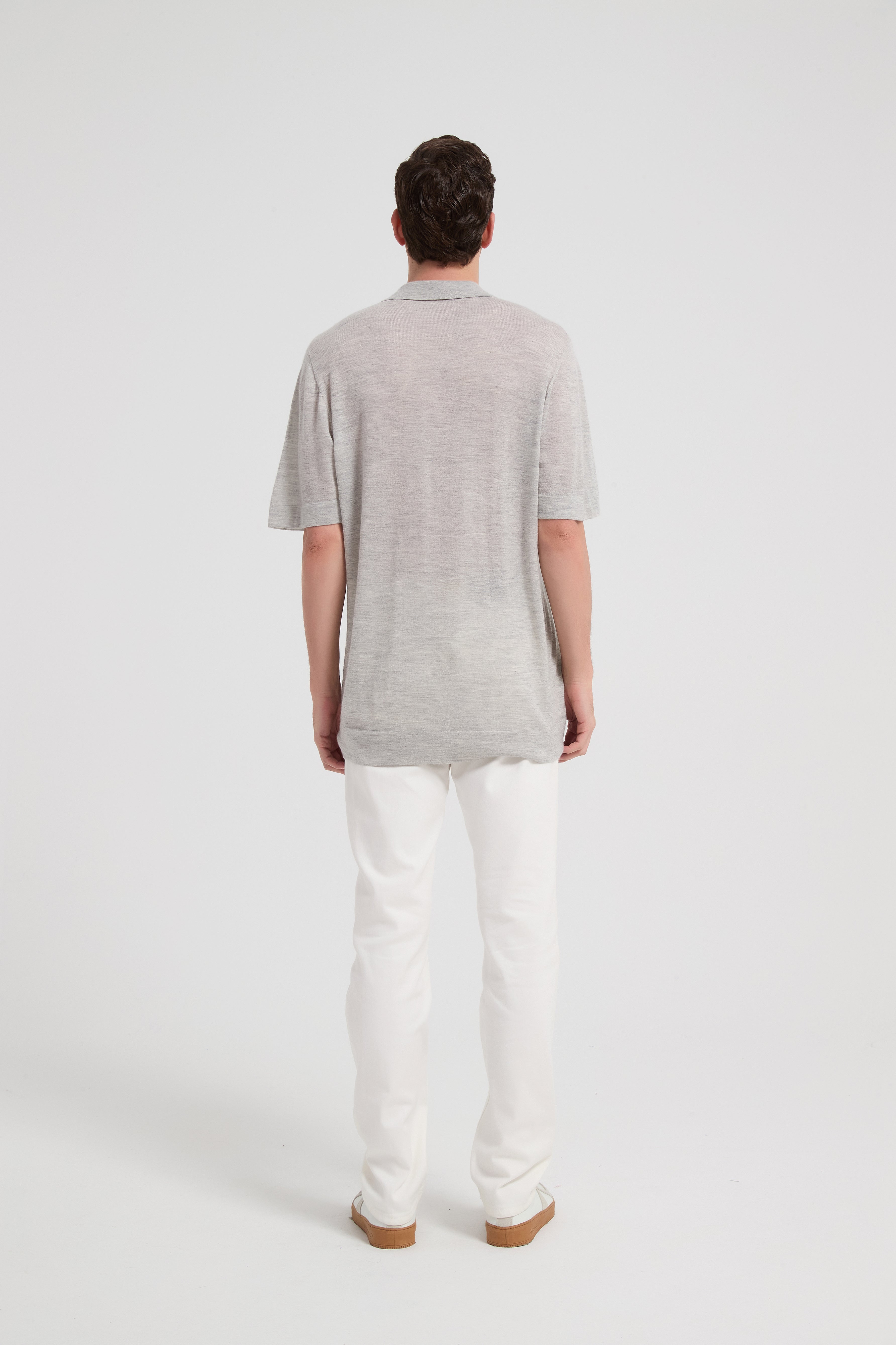 New Arrival High quality men's 100%Worsted Baby cashmere polo neck shirt wholesale from China