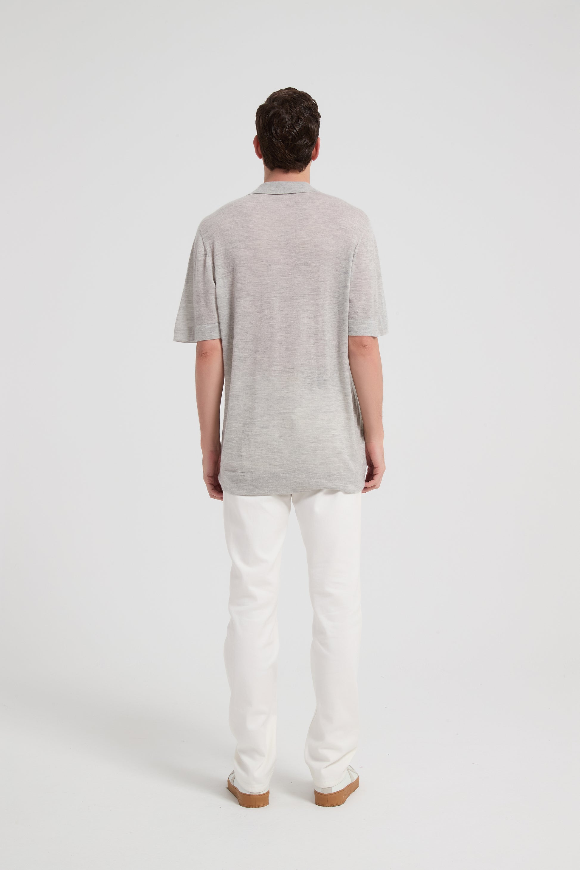 New Arrival High quality men's 100%Worsted Baby cashmere polo neck shirt wholesale from China