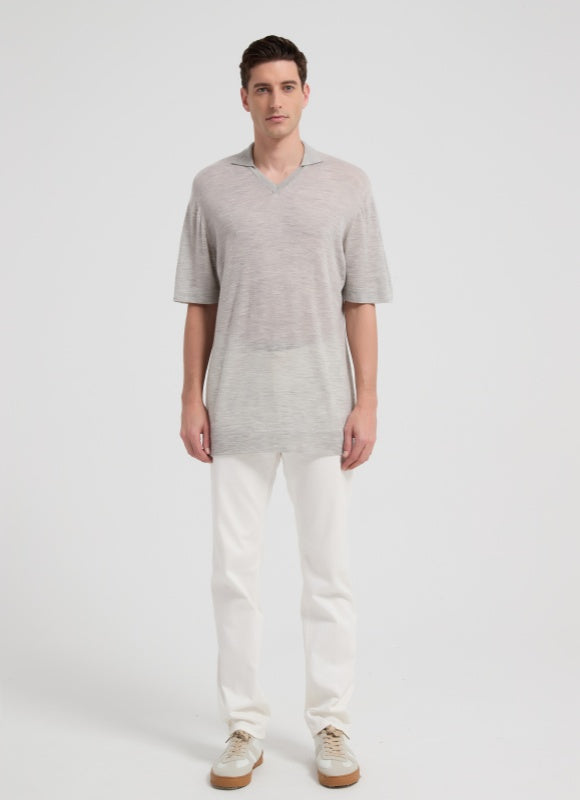 New Arrival High quality men's 100%Worsted Baby cashmere polo neck shirt wholesale from China