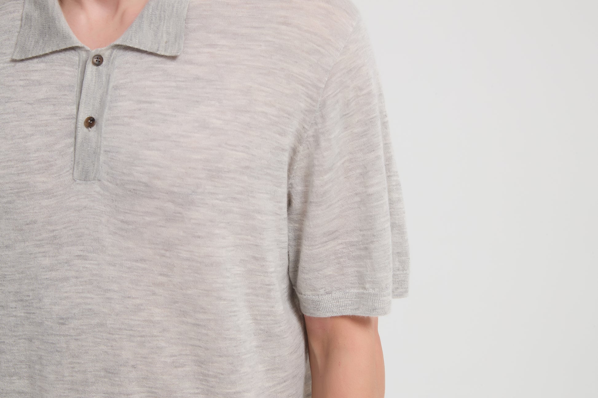 New Design ODM Man Worsted Cashmere Polo Neck Short Sleeve Sweater From China