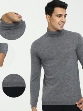 Custom design men's pure cashmere basic turtleneck pullover sweater for daily wear China manufacturer