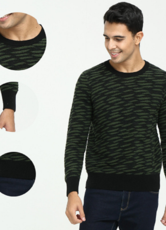 OEM cheap pirce men's pure cashmere roundneck pullover knitwear sweater with patterns China vendor