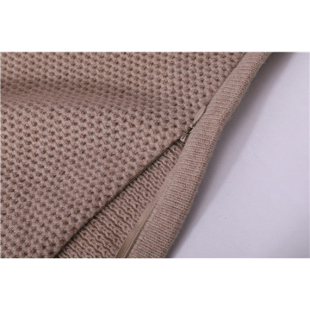 OEM nature Color Pure Cashmere knitted pillow in small MOQ and factory price