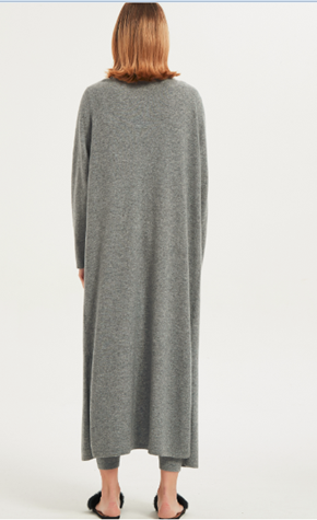 OEM ladies pure cashmere long cardigan nightwear from Chinese manufacture