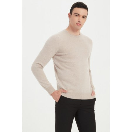 Custom design High Quality Men's Machine Washable Cashmere Round Neck Pullover Sweater