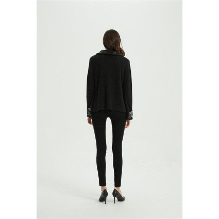 OEM design women high quality cashmere sweater with felt emb.