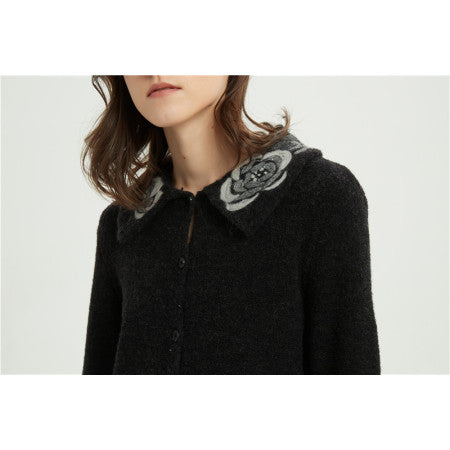 OEM design women high quality cashmere sweater with felt emb.