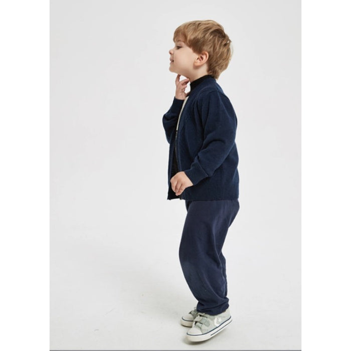 Private Label Boy's Pure Cashmere Cardigan Sweater With Pockets In High Quality From Chinese Factory