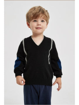 Custom design Boy's High Quality V-Neck 100%Cashmere Pullover Sweater In Cheap Price By Chinese Vendor