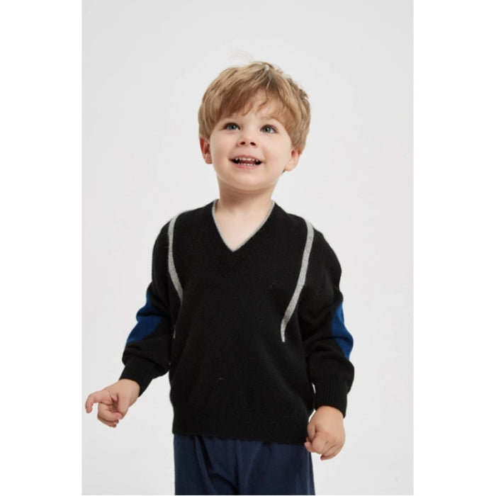Custom design Boy's High Quality V-Neck 100%Cashmere Pullover Sweater In Cheap Price By Chinese Vendor