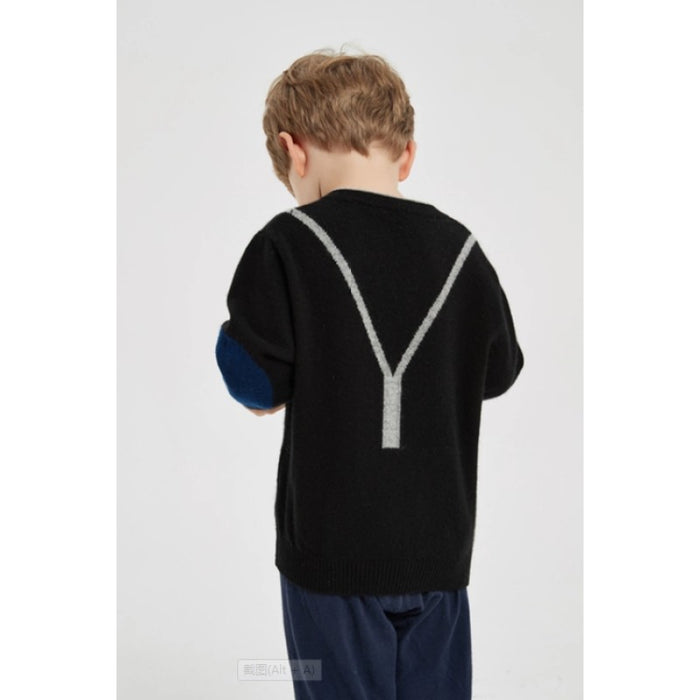 Custom design Boy's High Quality V-Neck 100%Cashmere Pullover Sweater In Cheap Price By Chinese Vendor
