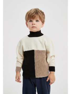 Chinese Wholesale High Quality Boy's Turtleneck Pure Cashmere Pullover Sweater In Multi Colors