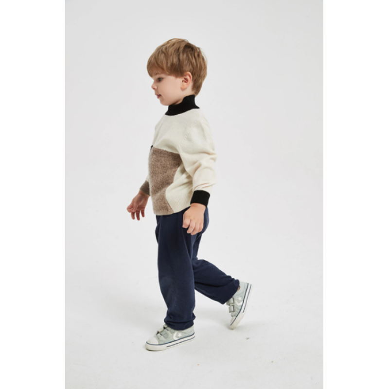 Chinese custom High Quality Boy's Turtleneck Pure Cashmere Pullover Sweater In Multi Colors