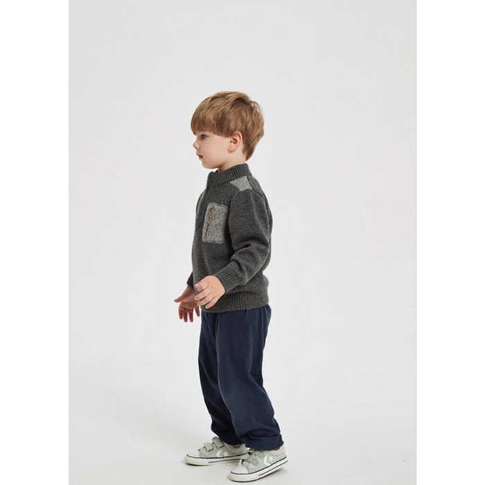 Custom design Boy Cashmere Cardigan Sweater In Multi Colors With Pockets