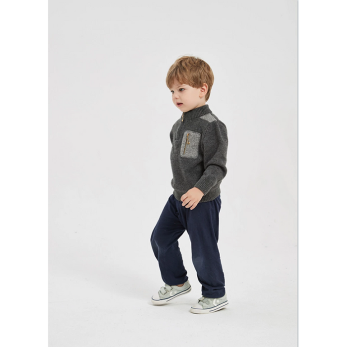Custom design Boy Cashmere Cardigan Sweater In Multi Colors With Pockets