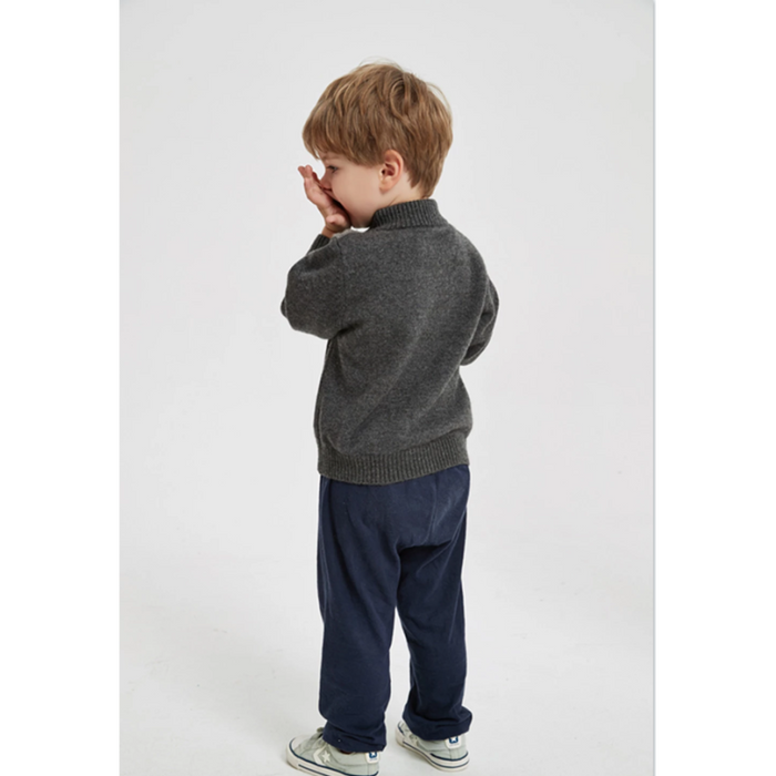 Custom design Boy Cashmere Cardigan Sweater In Multi Colors With Pockets