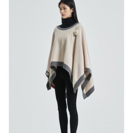 OEM women pure cashmere sweater with 3D handmade flowers