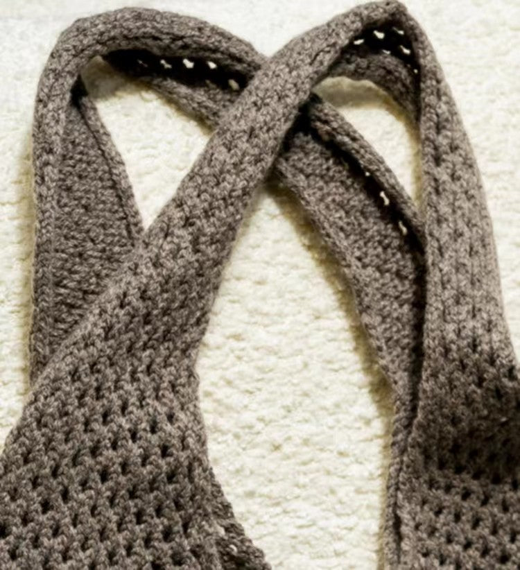 high end ladies cashmere knitting bags with handmade pattern from Chinese factory