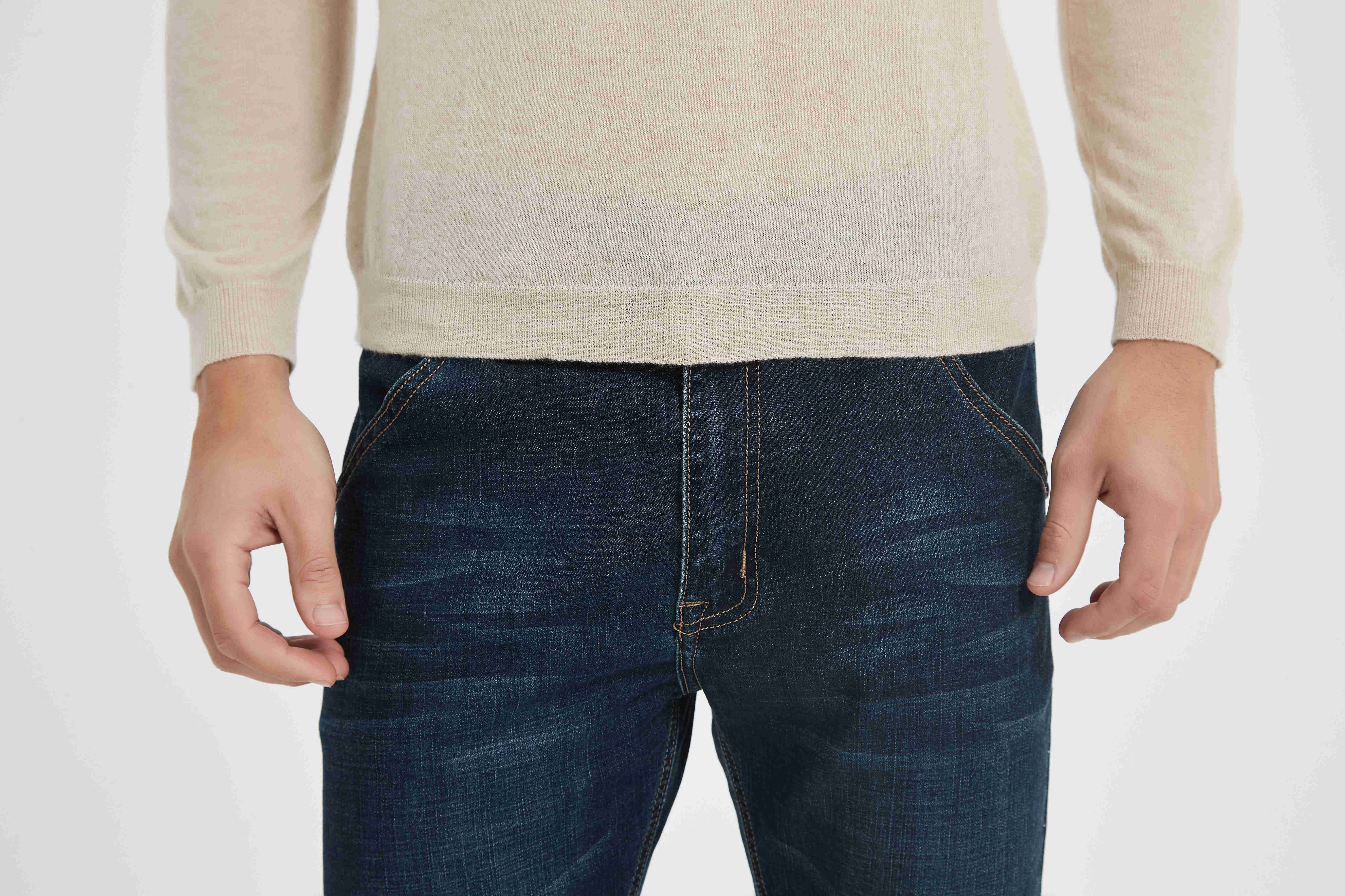Custom design Men 90% Cashmere 10%Silk Crew Neck Sweaters from Chinese factory