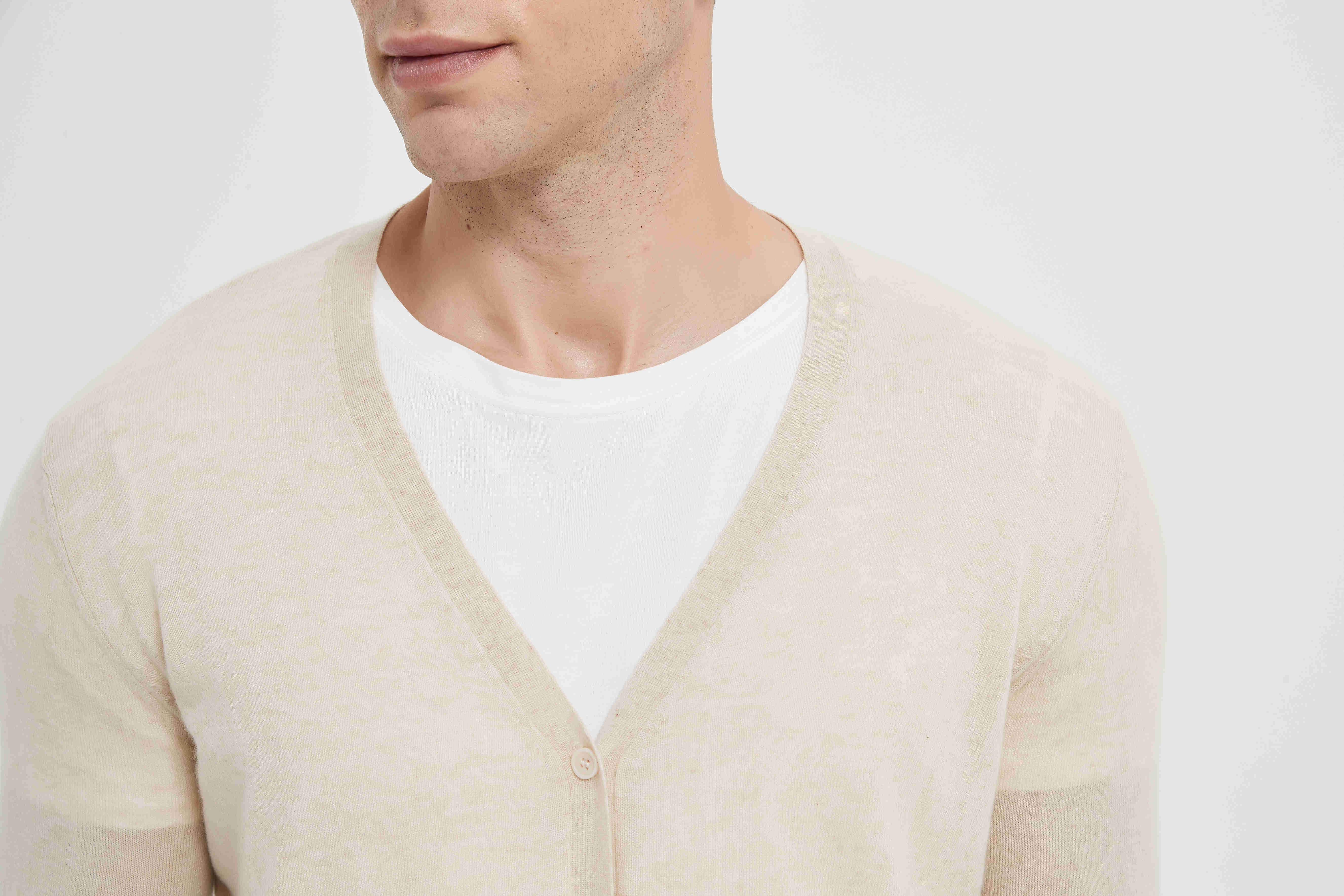ODM design Men 90% Cashmere 10%Silk Cardigan Sweaters from Chinese factory