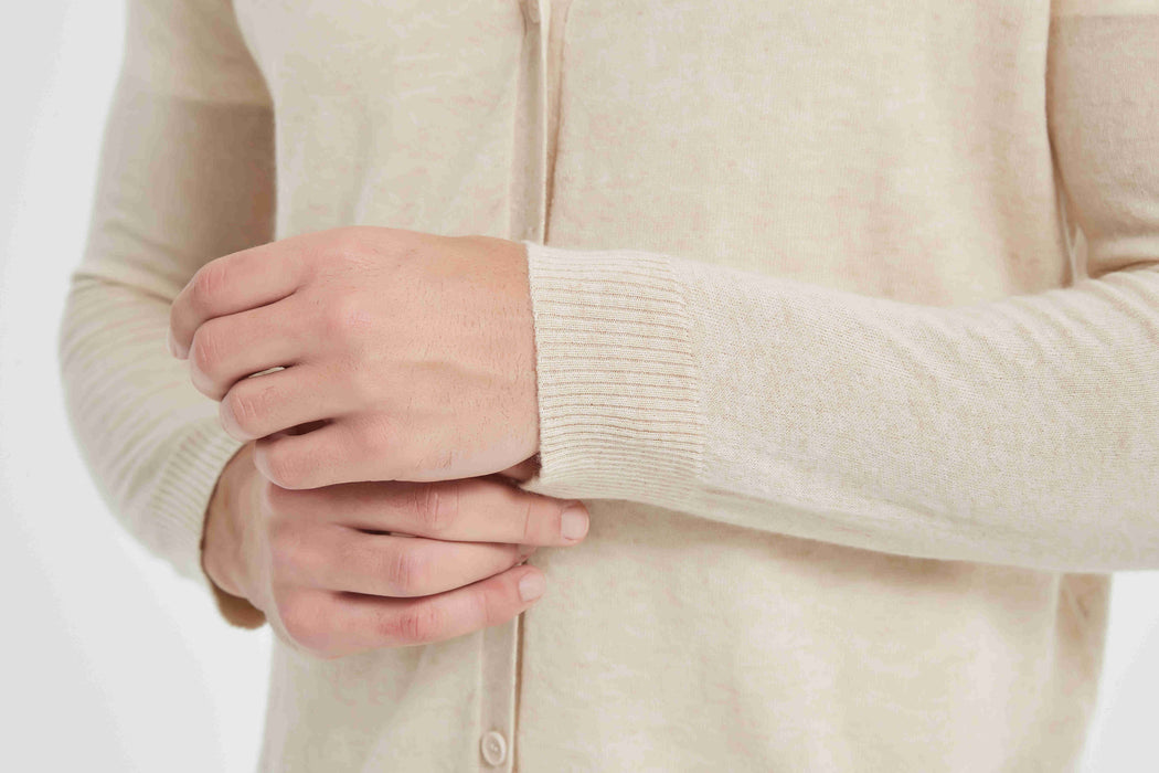 ODM design Men 90% Cashmere 10%Silk Cardigan Sweaters from Chinese factory
