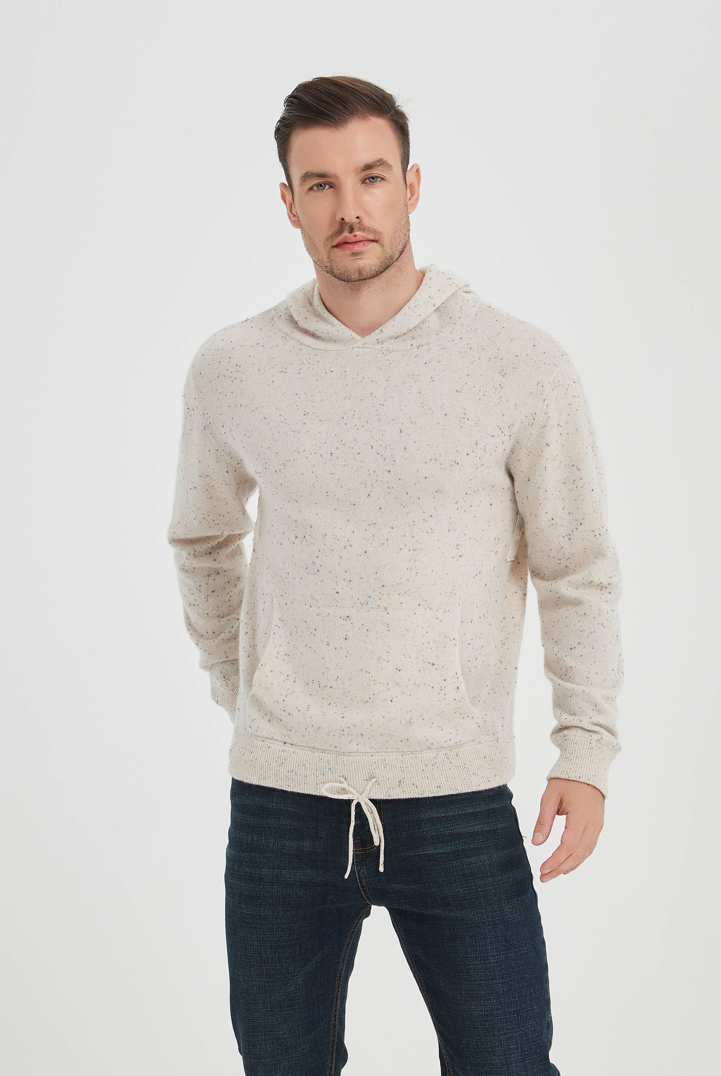 Custom design High Quality Men pure Cashmere Hoodie From Chinese Factory