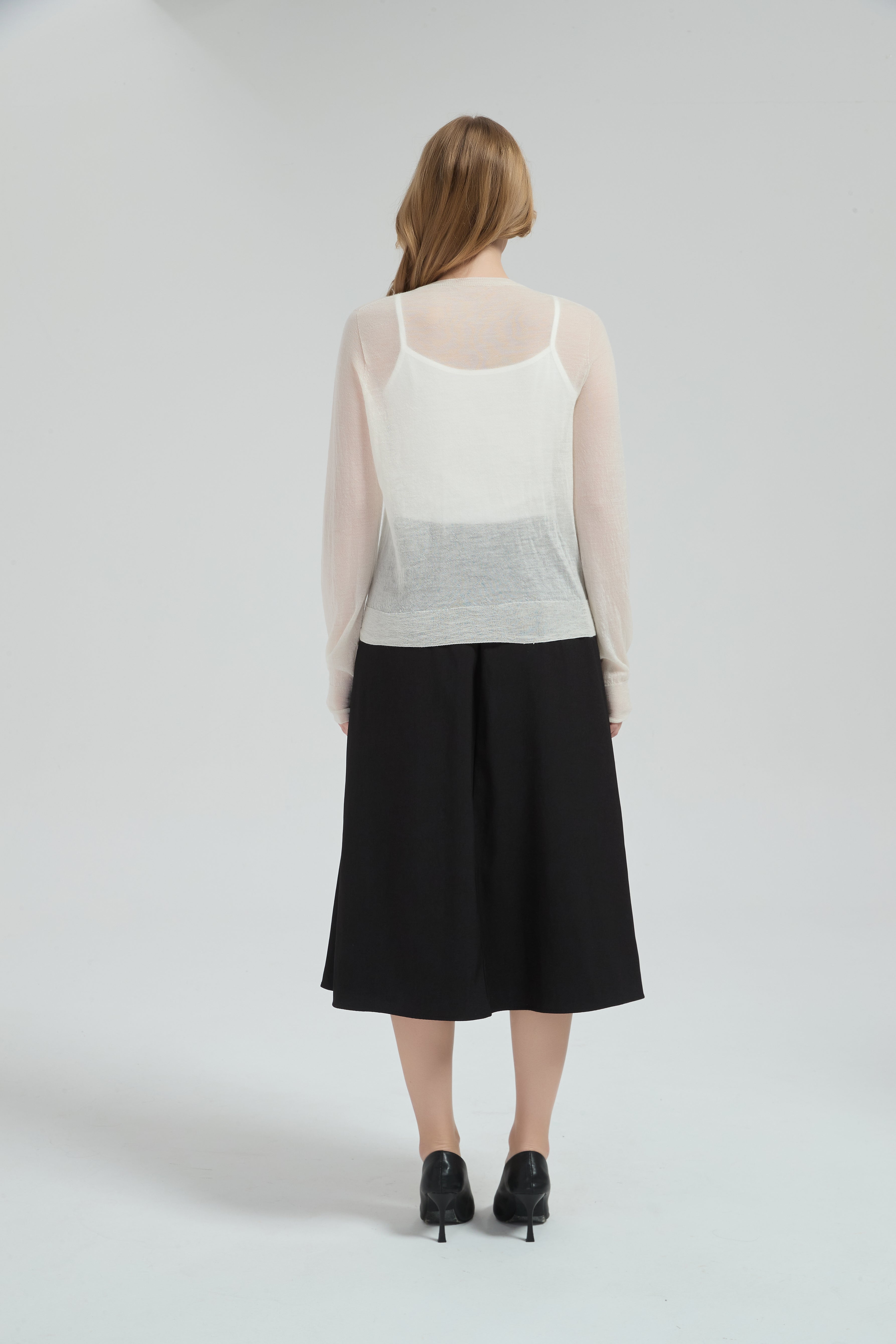 New Arrival Womens' 50%Cashmere 50%PVA classic Cardigan from Chinese factory