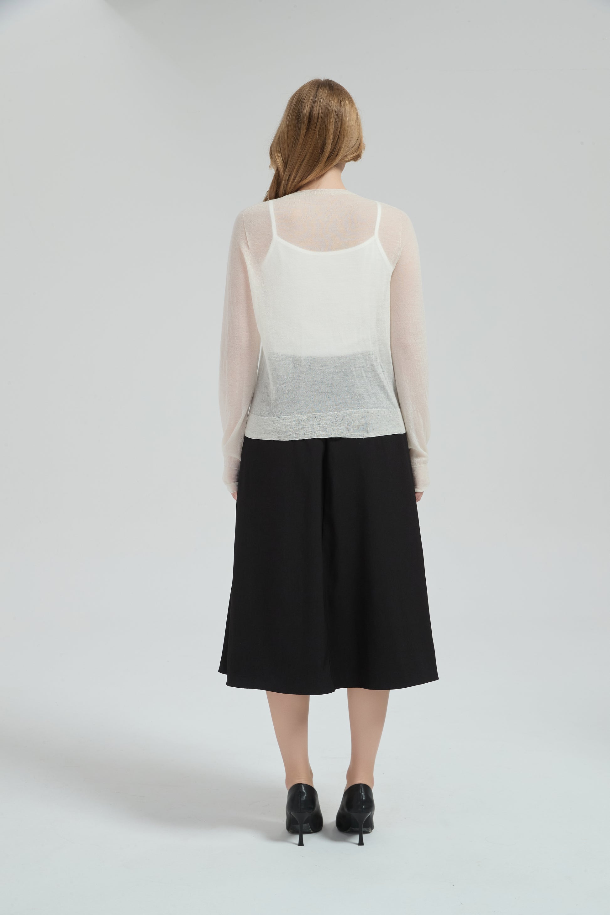 New Arrival Womens' 50%Cashmere 50%PVA classic Cardigan from Chinese factory