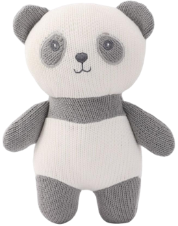 OEM high-quality Full-Body Cashmere Blend Knitted Sound-Making Panda Toys for Babies from China